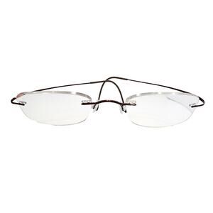 Silhouette Elegant Brown Rimless Glasses